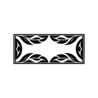 Geometric Leaf Border, Art Deco Style, Elegant vector