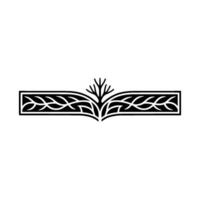 Elegant Botanical Divider, Vintage Style - Branch vector