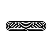 Abstract Wave Emblem, Minimalist Line Art, Serene Horizon vector