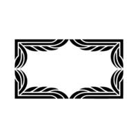Geometric Deco Frame, Minimalist , Elegant Border, Linear vector