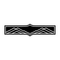 Art Deco Mountainscape Border, Geometric Elegance vector