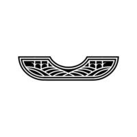 Minimalist Wave Crest Emblem, Geometric vector