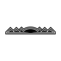 Geometric Mountainscape, Minimalist Silhouette vector