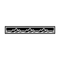 Minimalist Mountainscape Border, Geometric Horizon vector