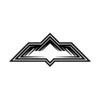 Geometric Mountain Emblem, Minimalist vector
