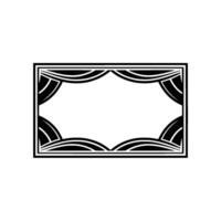 Art Deco Frame, Elegant , Minimalist Composition vector