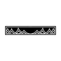 Geometric Wave Border, Art Deco Style, Stylized vector