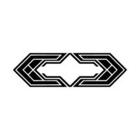 Geometric Arrowhead, Deco Style, Directional vector