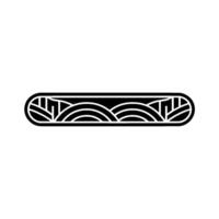 Geometric Wave Border, Minimalist , Tranquil Silhouette vector