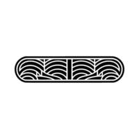 Minimalist Wave Crest Emblem, Japanese Inspired vector