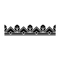 Art Deco Botanical Border Geometric Leaf vector