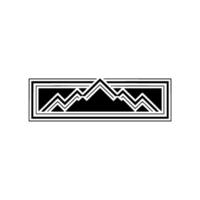 Geometric Mountainscape, Minimalist Emblem, Mountain vector