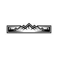 Mountain Range Emblem, Minimalist Wilderness vector