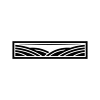Minimalist Landscape Emblem, Serene Horizon - Abstract vector
