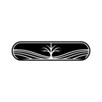 Minimalist Tree Emblem, Growth, Resilience, Modern vector