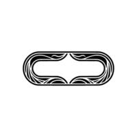 Intricate Serpent Frame, Minimalist vector