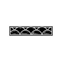 Geometric Wave Border, Minimalist, Monochrome vector