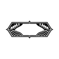 Art Deco Geometric Frame, Elegant Ornamentation, Ornament vector