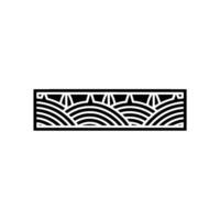 Minimalist Wave Pattern, Geometric , Modern Emblem vector