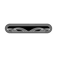 Minimalist Wave Crest Emblem, Modern Japanese, Lineart vector