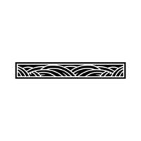 Stylized Wave Border, Minimalist Japanese vector