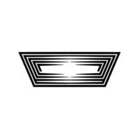 Geometric Illusion, Layered Lines, Minimalist vector