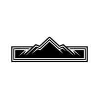 Geometric Mountain Range Emblem, Bold Minimalist vector