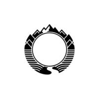 Mountain Ring Minimalist Emblem of Adventure Resilience vector