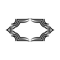 Geometric Tribal Frame, Minimalist , Negative Space vector