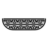Geometric Tribal Bowl, Black and White Pattern vector