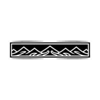 Geometric Wave Border, Minimalist - Monochrome vector