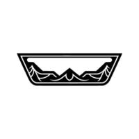 Geometric Mountain Silhouette, Minimalist Emblem, Serene Landscape vector