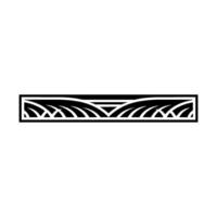 Geometric Wave Border, Minimalist , Black and White vector