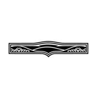 Art Deco Wave Border, Elegant Element, Landscape vector
