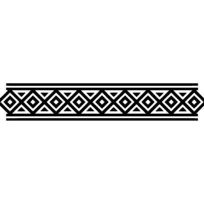 Geometric Border, Stylized Diamond Pattern, Minimalist - Linear