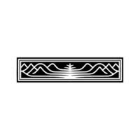Oceanic Deco Minimalist Wave Emblem vector
