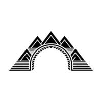 Geometric Sunrise Portal, Minimalist vector