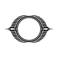 Geometric Tribal Ornament, Circular Frame vector