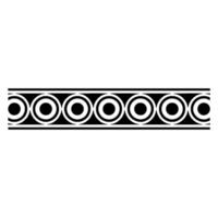 Geometric Circle Border, Retro , Minimalist Pattern, Circles vector