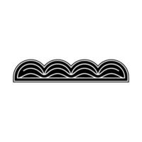 Minimalist Wave Crest Border, Geometric vector