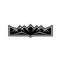 Mountain Crown Emblem, Bold Geometric vector