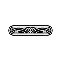 Geometric Wave Ornament, Art Deco Style vector