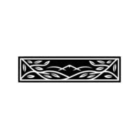 Stylized Mountainscape Border, Minimalist vector