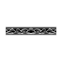 Stylized Wave Border, Celtic , Black and White vector