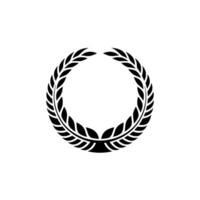 Elegant Laurel Wreath, Minimalist, Emblem vector