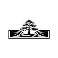 Rustic Pine Emblem, Natural Growth, Emblem vector