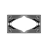 Geometric Waveframe, Minimalist , Abstract Pattern vector