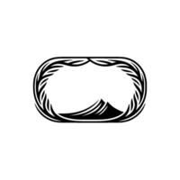 Stylized Mountain Crest Emblem, Minimalist vector