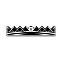 Minimalist Mountainscape Emblem, Growth Resilience vector