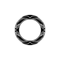 Tribal Circle Ornament, Intricate Black, Pattern vector